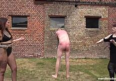 mistress rebekka and nikky clash in painful whipping game