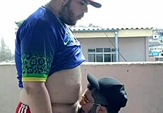 you ever fucked a chubby daddy on a rooftop with the whole neighborhood watching?