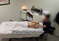 Petite Japanese girl seduced and taken twice during massage session
