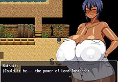 tanned girl natsuki in hentai game photoshoot turned massage 😏