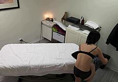 Petite Japanese girl seduced and taken twice during massage session