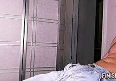 Milf Handjob Morning Wood Cum