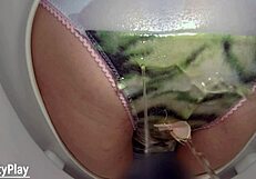 Hey, watch me piss in panties on toilet cam, okay?