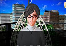 I explore my new family in erotic 3D hentai game