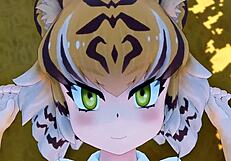 Bengaru Tora From Kemono Friends Anime In Hentai Fuck Scene