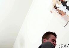 sophisticated homosexual hunk, do you want to see him receive a slutty blowjob?