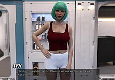 Stranded in space, checking on the hot big tits doctor