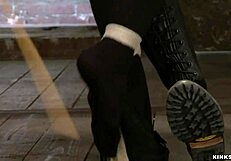 I Feel So Wild Seeing Tied Big Tits Slave Caned in Kinky Play