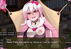 Pregnant witch bruxinha gives to all in hentai game.