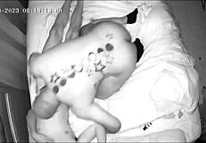 this bottom guy is sucking the top's cock roughly in this gay scene.