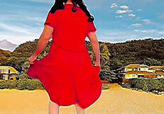 Sissy Crossdresser Feels Excited In Sexy Dress With Big Ass As White Gay Boy Lady Boy Model