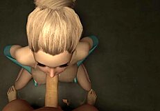 Busty blonde's deepthroat blowbang?