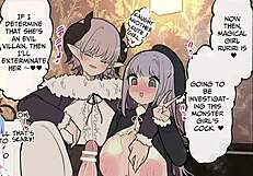 handsome futanari monster lady dick battles good-looker lovin novice magical girl