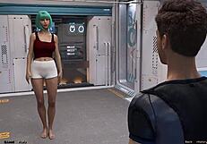 Stranded in space, checking on the hot big tits doctor