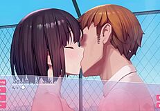 Schoolgirl says, 'Watch me give a blowjob in this hgame'