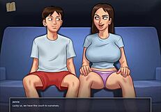 समरटाइम सागा में मुंडी चूत राइडिंग मॉन्स्टर लंड