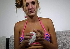 Tylee's Emotional First Time in Bikini with Big Tits