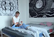 how tight is that sweet twink's ass on the bed?