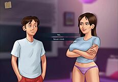 समरटाइम सागा में मुंडी चूत राइडिंग मॉन्स्टर लंड