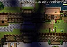 in lost lagoon harem game ep 3, she fell in the water without panties, huge boobs exposed