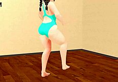 Kyo's curvy animation girl dances plump in hentai style