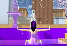 point of view cartoon fox girl dances on your lap in sakura school simulator