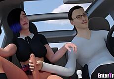 Bbc dilf pounds lady boy’s tight booty hard. Then he deep throats her in the car.