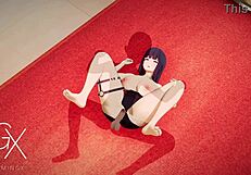 Hinata Hyuga Endures Netorare Fucks in Anime Hentai Game with Naruto Blowjob and Positions