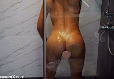 He Hops On Dildo For Prostate Orgasm In Shower