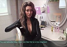 A wife and stepmother engage in animated family dynamics