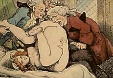 Vintage Erotic Illustration with Retro Cartoon Style and Antique Charm