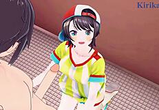 Oozora Subaru and Nakiri Ayame engage in intense sex in Hololive VTuber hentai.