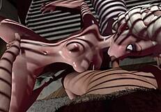 I enjoy this cartoon with Elza L in 3D.