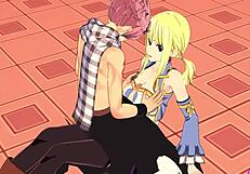 Lucy Natsu Fairy Tail Hentai Blowjob Handjob Horny Cumshot!