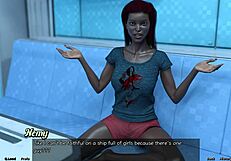 यार, स्पेस 134 में फंसी इस बस्टी एबोनी को मुझसे गुस्सा है