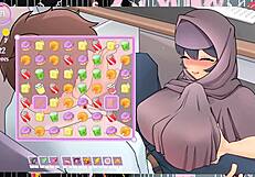 Tsundere Milf In Hentai Game Pornplay Ep 5 My Muslim Boss Giving Titjob Under Desk