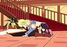 Lucy Natsu Fairy Tail Hentai Blowjob Handjob Horny Cumshot!