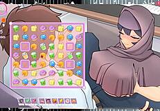 Tsundere Milf In Hentai Game Pornplay Ep 5 My Muslim Boss Giving Titjob Under Desk