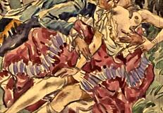 Vintage anime hentai cartoon depicts erotic illustrations of intense sexual encounters