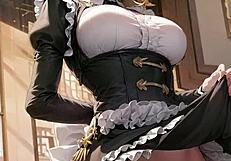 3d wife cheats with man, masturbates pussy, creampie asmr