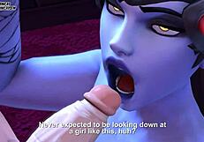 Hey, Dva and Tracer futa team up on Widowmaker!