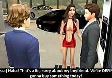 Girl Next Door Bride Cheats in Car with Big Tits and Ass