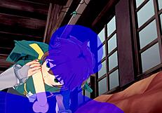 Konosuba Yaoi - Kazuma Blowjob with Cum in Mouth