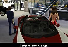 Girl Next Door Bride Cheats in Car with Big Tits and Ass