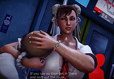 Chun-Li Schoolgirl Takes Monster Cock in Wild 3D Anime Action
