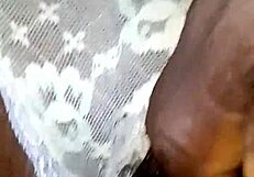 I boldly taste housewife's wet pussy in bedroom.