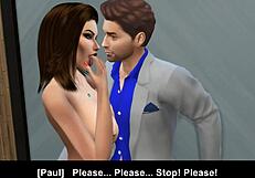 Seductive bride with big tits gets fucked in wedding adultery scene