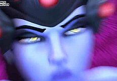 Hey, Dva and Tracer futa team up on Widowmaker!