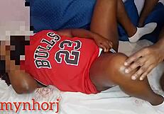 Boldly cumming hard on shaved mulata pussy in webcam sex