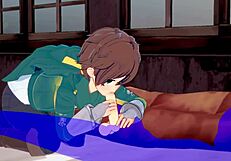 Konosuba Yaoi - Kazuma Blowjob with Cum in Mouth